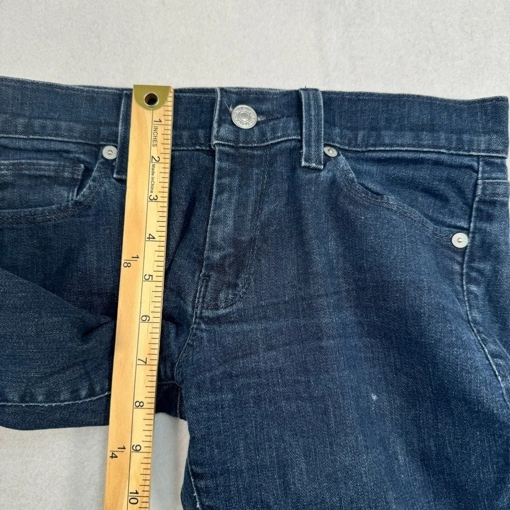 7 For All Mankind Straight Leg Jeans Womens Size 26 Dark Blue Low Rise